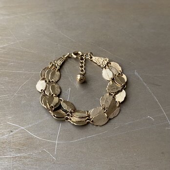 Vintage 90s-00s retro botanical leaf chain bracelet