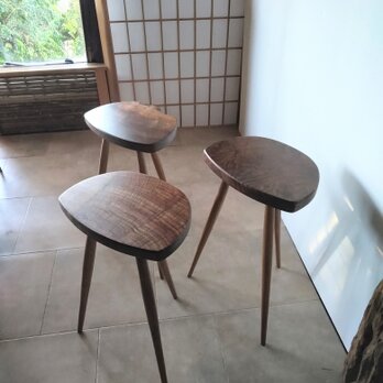 木目が選べる♪ウォールナットのハイスツール　　