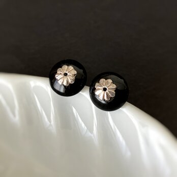 デイジーのピアス - silver*onyx