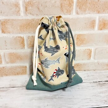 巾着袋　小　【サメ】
