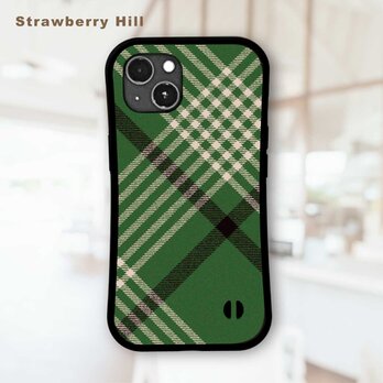 大人 の おしゃれ な チェック柄 タータン チェック 耐衝撃 グリップケース iPhoneケース