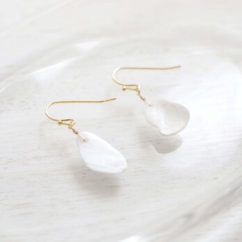 波にみがかれた貝殻のかけら イヤリング・ピアス