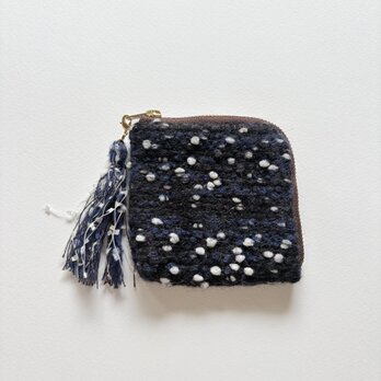 ドットの手織りカードポーチ コインケース
