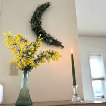 春の繊月  ~緑のドライフラワー