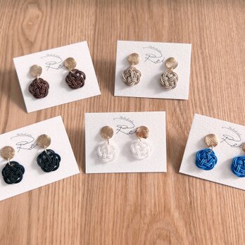 水引梅結びピアス