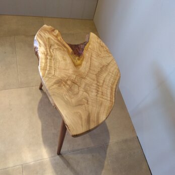 自然木のスツール　　サイドテーブル・イス・ディスプレイ・栗一枚板・無垢材