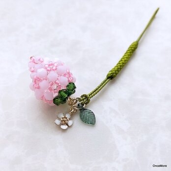 いちごミルクなイチゴの根付け・帯飾りⅡ