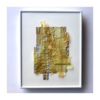 和紙コラージュ/ 原画[太陽] / Yuss art 抽象画 インテリア