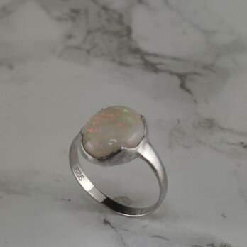 天然オパールリング　スターリングシルバー（SV925)