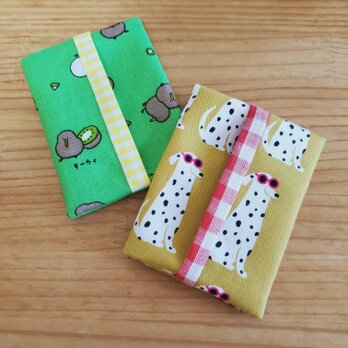 まとめて2個！子供用⭐️ミニポケットティッシュケース キッズ用 キーウィ ダルメシアン