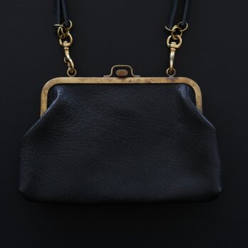 【new】レザーショルダーポーチ ＜豚革 black＞ ｜TABACO-02