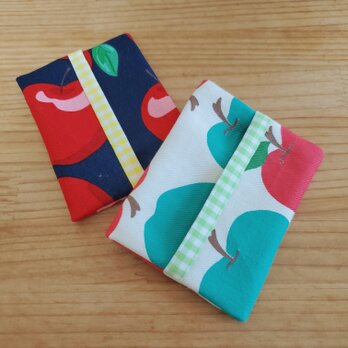 まとめて2個！子供用⭐️ミニポケットティッシュケース キッズ用 りんご