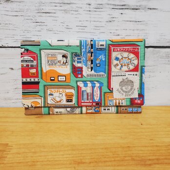 ぴったりが嬉しい！スリム通帳ケース レトロ自動販売機