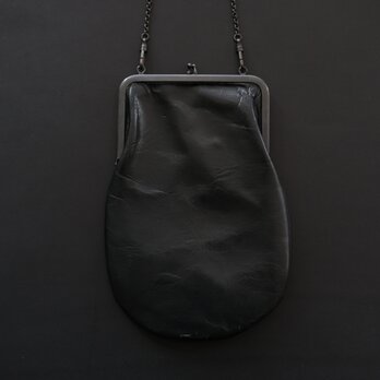 レザーショルダーポーチ　frame porch SLAO-51 ＜鹿革 black＞ 01