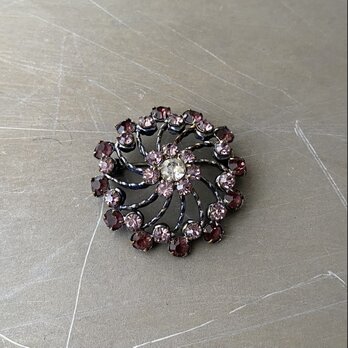 Vintage 60s-70s retro botanical flower bijou brooch