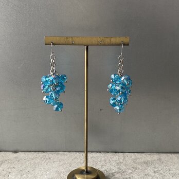 Vintage 00s USA retro blue glass bears pierce