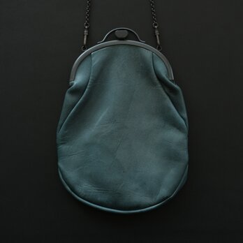 レザーショルダーポーチ　frame porch SHC-R707 ＜鹿革 green＞