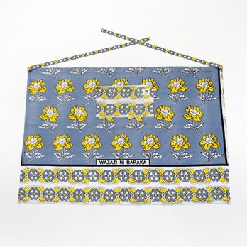 カンガのソムリエ・エプロン（ ローズ 薔薇 ） ユニセックス カフェ ロング キャンプ アウトドア