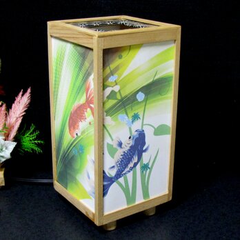 ◆華燭の宿り木=「夫婦春秋」／至福の灯かり・35-26／LED昼白色･桧枠造・フイルム加工・軽量／和風ランプ