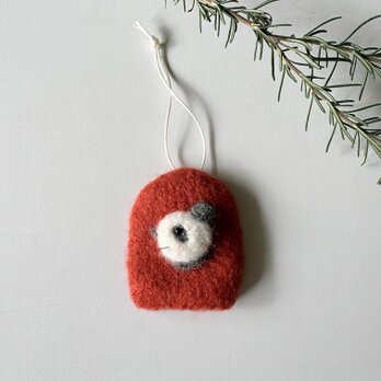 大人パンダのキーケース　ブラッドオレンジ