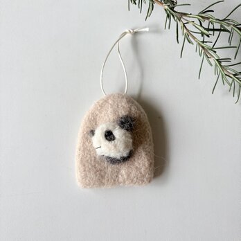 大人パンダのキーケース　ライ麦