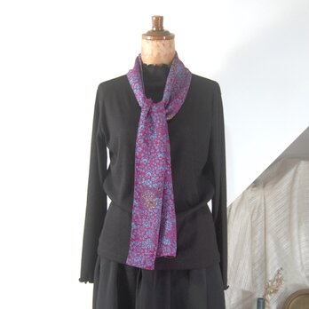 和布を愉しむストール＊橘と菊　【sara-nari】着物リメイク