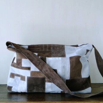 ☆一点物☆ ピッグスエードのビッグショルダー  ミックスダークブラウン