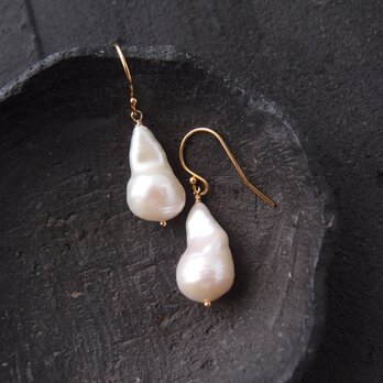【K14gf】Baby Oyster Pearl Earrings／ベビーオイスターパール ピアス（White）