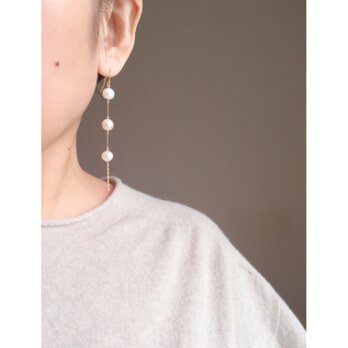 【K14gf】Potato Pearl Long Earrings／ポテトパールロングピアス