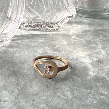 RA155-【 AVON 】エイボン・ヴィンテージリング 1977 "Catch A Star" Rhinestone