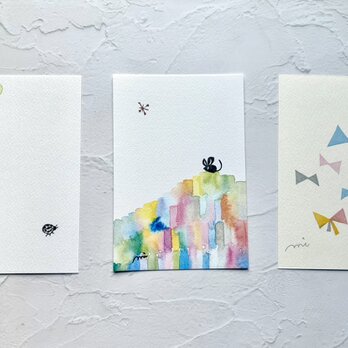 春の生き物ポストカード3枚セット