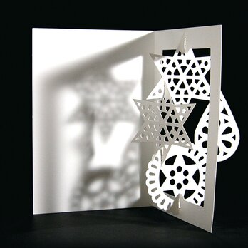 風にゆれる ポップアップメッセージカード　〈宝石箱〉