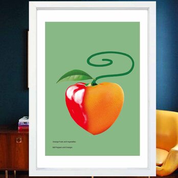 フルーツ野菜？　送料無料 　イイネたのしいポスター　イラスト　ポスター　アートポスター　アート/sei検索新着順　3999