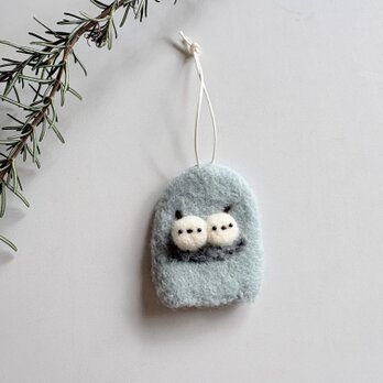 シマシマさんのキーケース　ブルーグレー