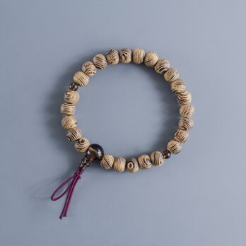 8mm　白鉄刀木　茶水晶　腕輪　ブレスレット　数珠　天然石　京都　UDA20