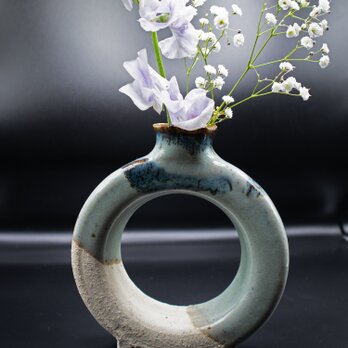 淡雪窯変26 穴あき花器 26sk01 華風情