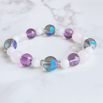 愛と癒しを大切にしたい方へ 恋愛や人間関係に◎ 天然石ブレスレット パワーストーンブレス｜アクアオーラ  No586