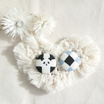 ★くるみボタンブローチ★