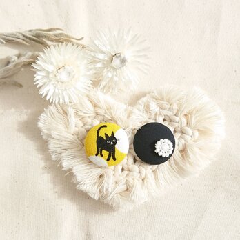 ★くるみボタンブローチ★