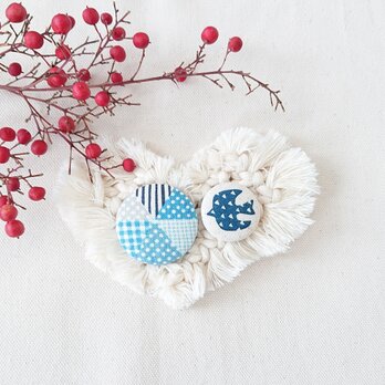 ★くるみボタンブローチ★