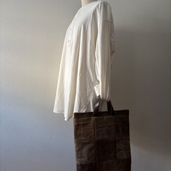 くたくたトート（帯芯柿渋染め）