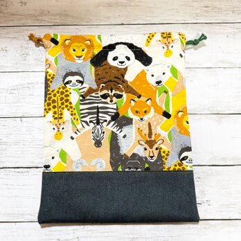 巾着袋　大　【あにまるず】