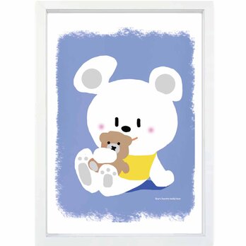 クマさんお気に入り　クマ　送料無料 　イイネたのしいポスター　イラスト　アートポスター　アート/sei検索新着順　4004