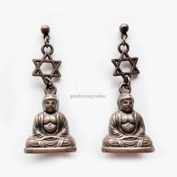 大仏様と六芒星のピアス【イヤリング等変更可】