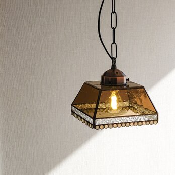 E17＊ステンドグラスのペンダントライト　アンティーク