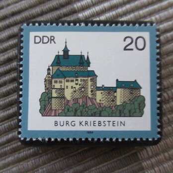 ドイツ　歴史建物切手ブローチ10818