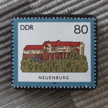 ドイツ　歴史建物切手ブローチ10820