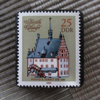 ドイツ　歴史建物切手ブローチ10828