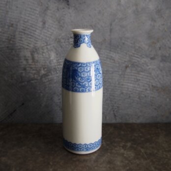 染付印判徳利１本　すっきり背高　花生け