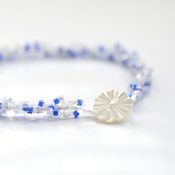 きらめくビーズのブレスレット / 白銀の星空